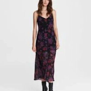 Rag & Bone - Mallory slip EUC long spaghetti strap dress adjustable strap floral